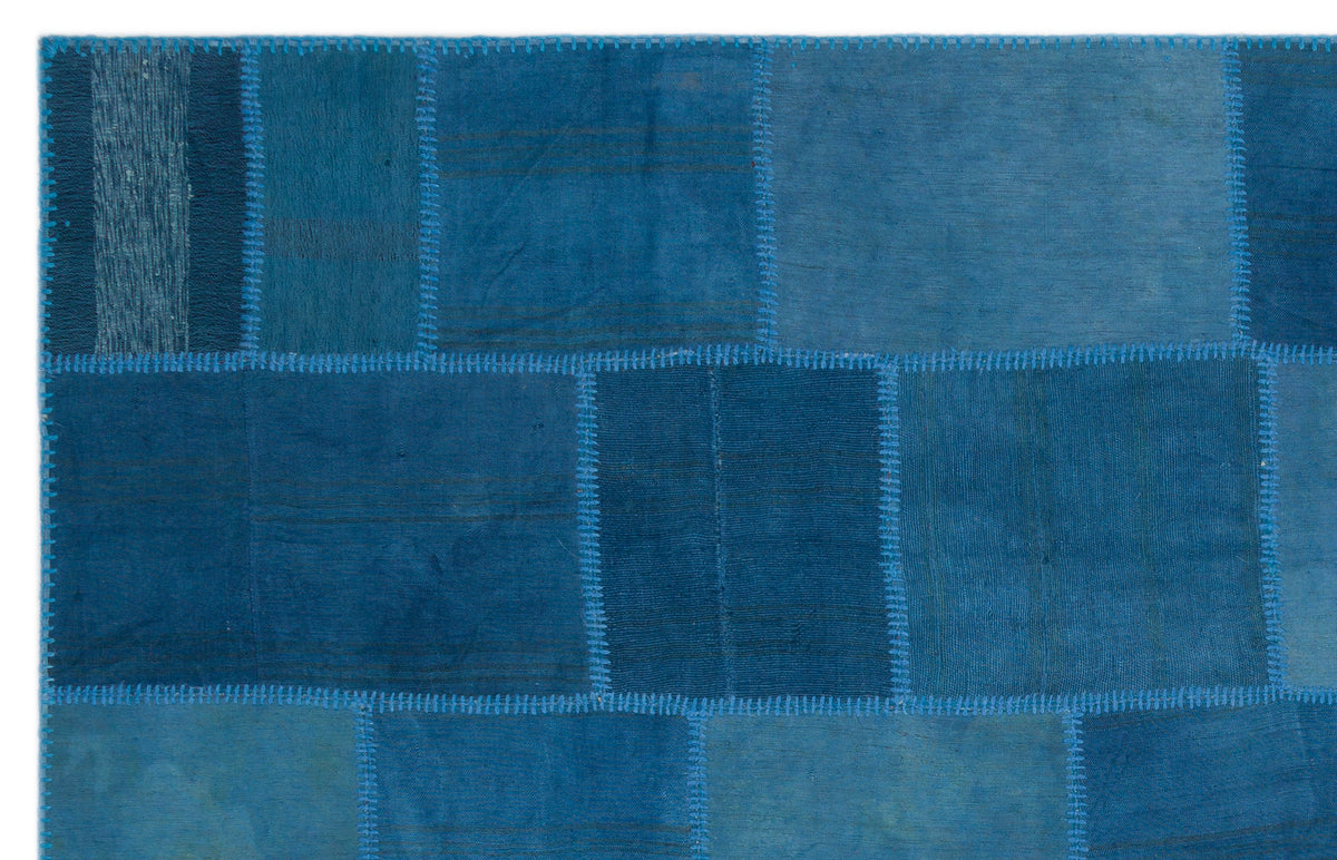 Mixed Over Dyed Kilim Patchwork Unique Rug 6&#39;3&#39;&#39; x 9&#39;10&#39;&#39; ft 190 x 300 cm