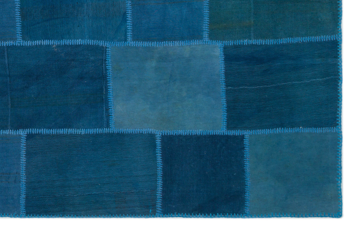 Mixed Over Dyed Kilim Patchwork Unique Rug 6&#39;3&#39;&#39; x 9&#39;10&#39;&#39; ft 190 x 300 cm