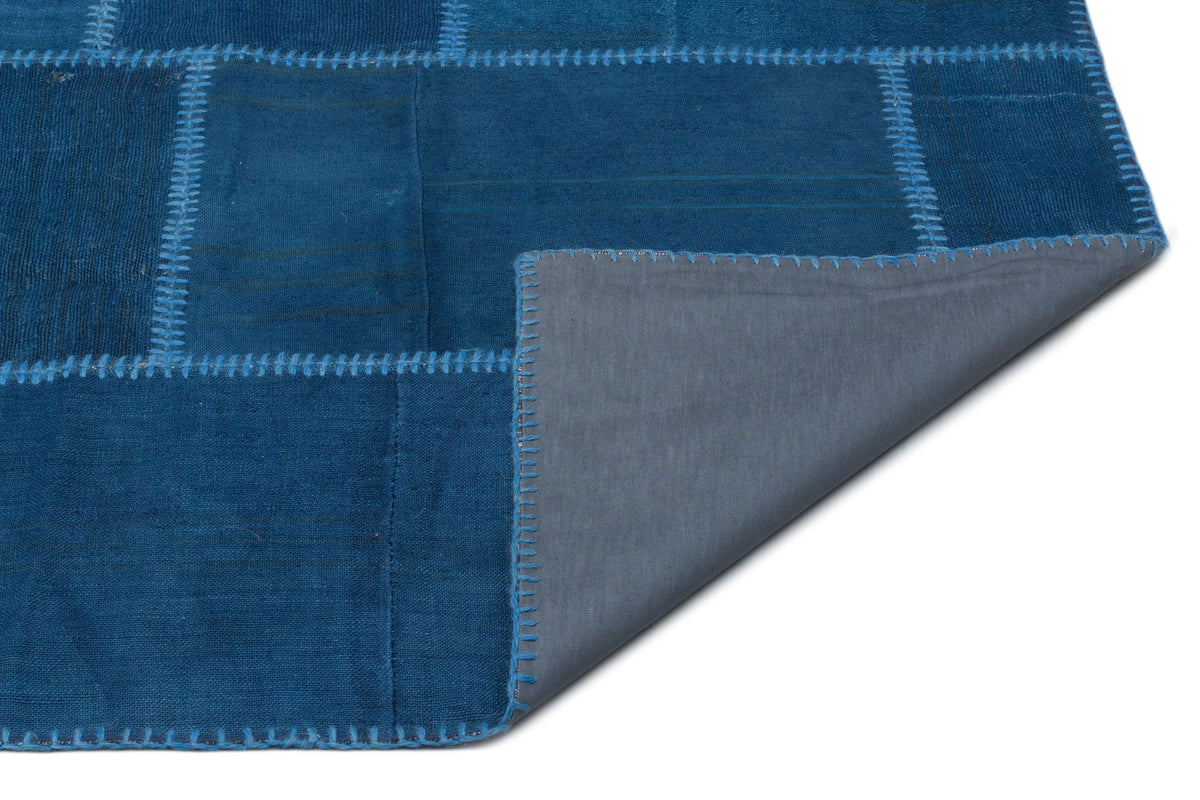 Mixed Over Dyed Kilim Patchwork Unique Rug 6&#39;5&#39;&#39; x 9&#39;9&#39;&#39; ft 195 x 298 cm