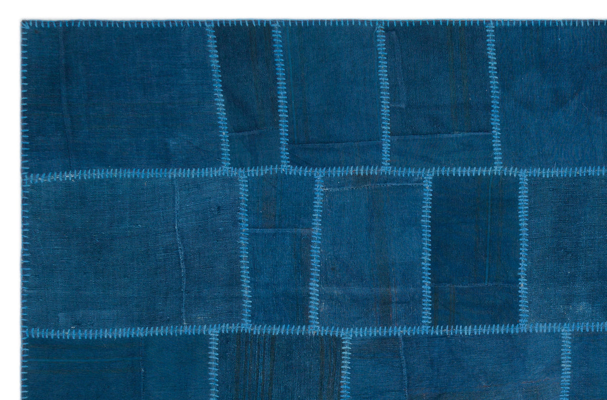 Mixed Over Dyed Kilim Patchwork Unique Rug 6&#39;5&#39;&#39; x 9&#39;9&#39;&#39; ft 195 x 298 cm