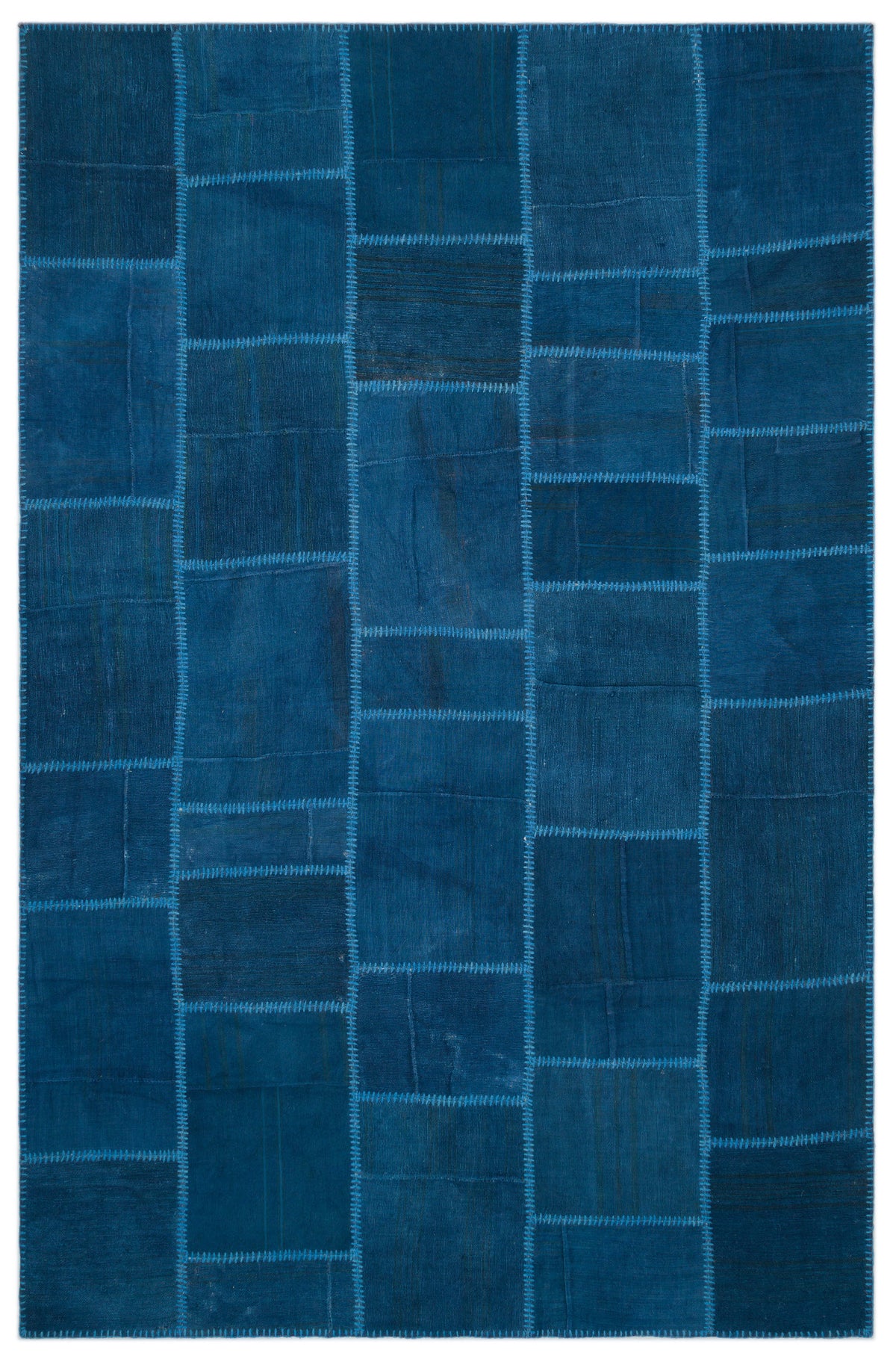 Mixed Over Dyed Kilim Patchwork Unique Rug 6&#39;5&#39;&#39; x 9&#39;9&#39;&#39; ft 195 x 298 cm