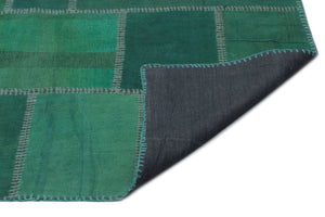 Mixed Over Dyed Kilim Patchwork Unique Rug 6'4'' x 9'11'' ft 193 x 302 cm