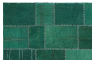 Mixed Over Dyed Kilim Patchwork Unique Rug 6'4'' x 9'11'' ft 193 x 302 cm