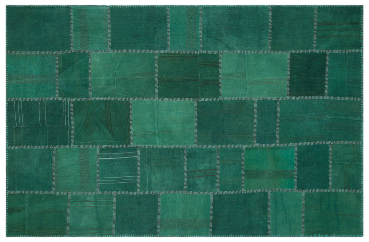 Mixed Over Dyed Kilim Patchwork Unique Rug 6&#39;4&#39;&#39; x 9&#39;11&#39;&#39; ft 193 x 302 cm