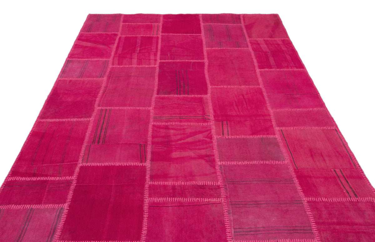 Mixed Over Dyed Kilim Patchwork Unique Rug 6&#39;6&#39;&#39; x 9&#39;9&#39;&#39; ft 197 x 297 cm