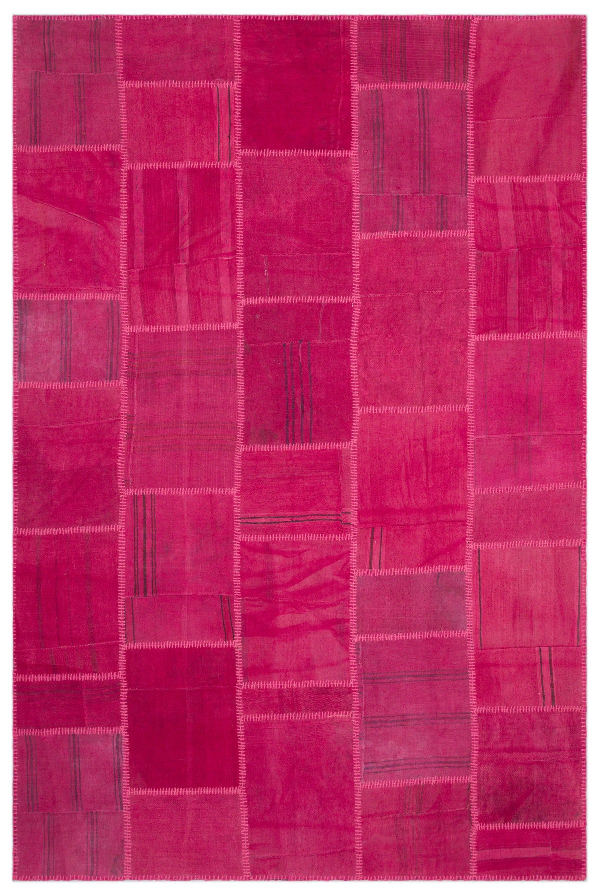 Mixed Over Dyed Kilim Patchwork Unique Rug 6&#39;6&#39;&#39; x 9&#39;9&#39;&#39; ft 197 x 297 cm