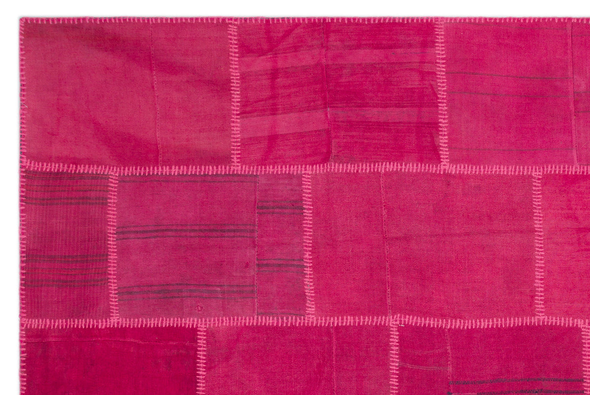 Mixed Over Dyed Kilim Patchwork Unique Rug 6&#39;6&#39;&#39; x 9&#39;9&#39;&#39; ft 197 x 297 cm