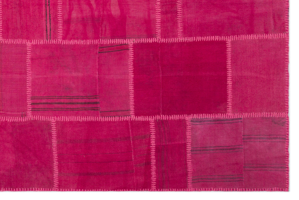 Mixed Over Dyed Kilim Patchwork Unique Rug 6&#39;6&#39;&#39; x 9&#39;9&#39;&#39; ft 197 x 297 cm