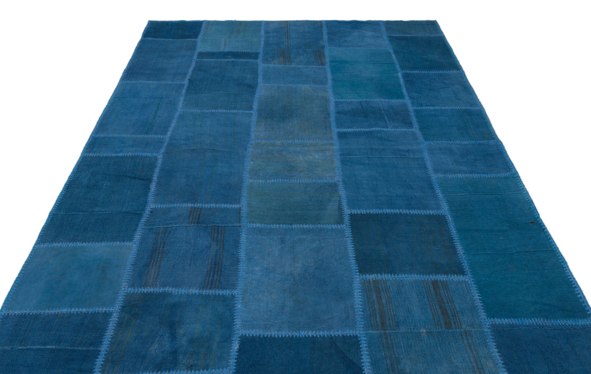 Mixed Over Dyed Kilim Patchwork Unique Rug 6&#39;5&#39;&#39; x 9&#39;9&#39;&#39; ft 195 x 298 cm