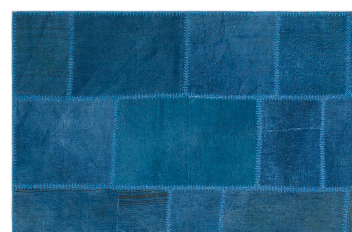 Mixed Over Dyed Kilim Patchwork Unique Rug 6&#39;5&#39;&#39; x 9&#39;9&#39;&#39; ft 195 x 298 cm