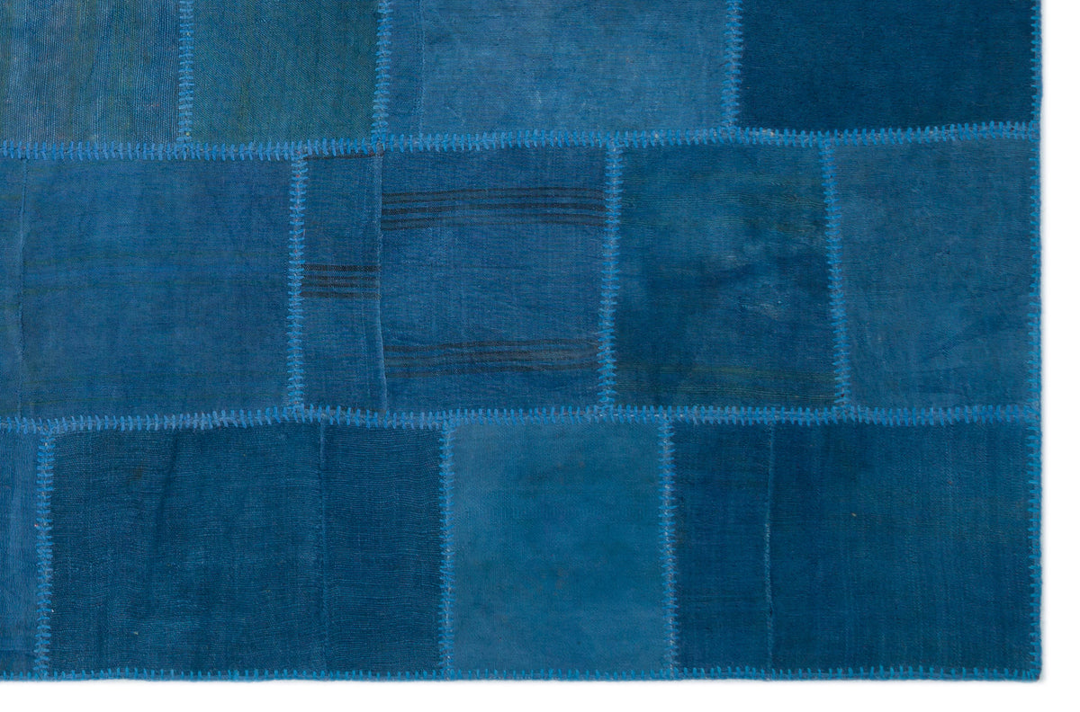 Mixed Over Dyed Kilim Patchwork Unique Rug 6&#39;5&#39;&#39; x 9&#39;9&#39;&#39; ft 195 x 298 cm