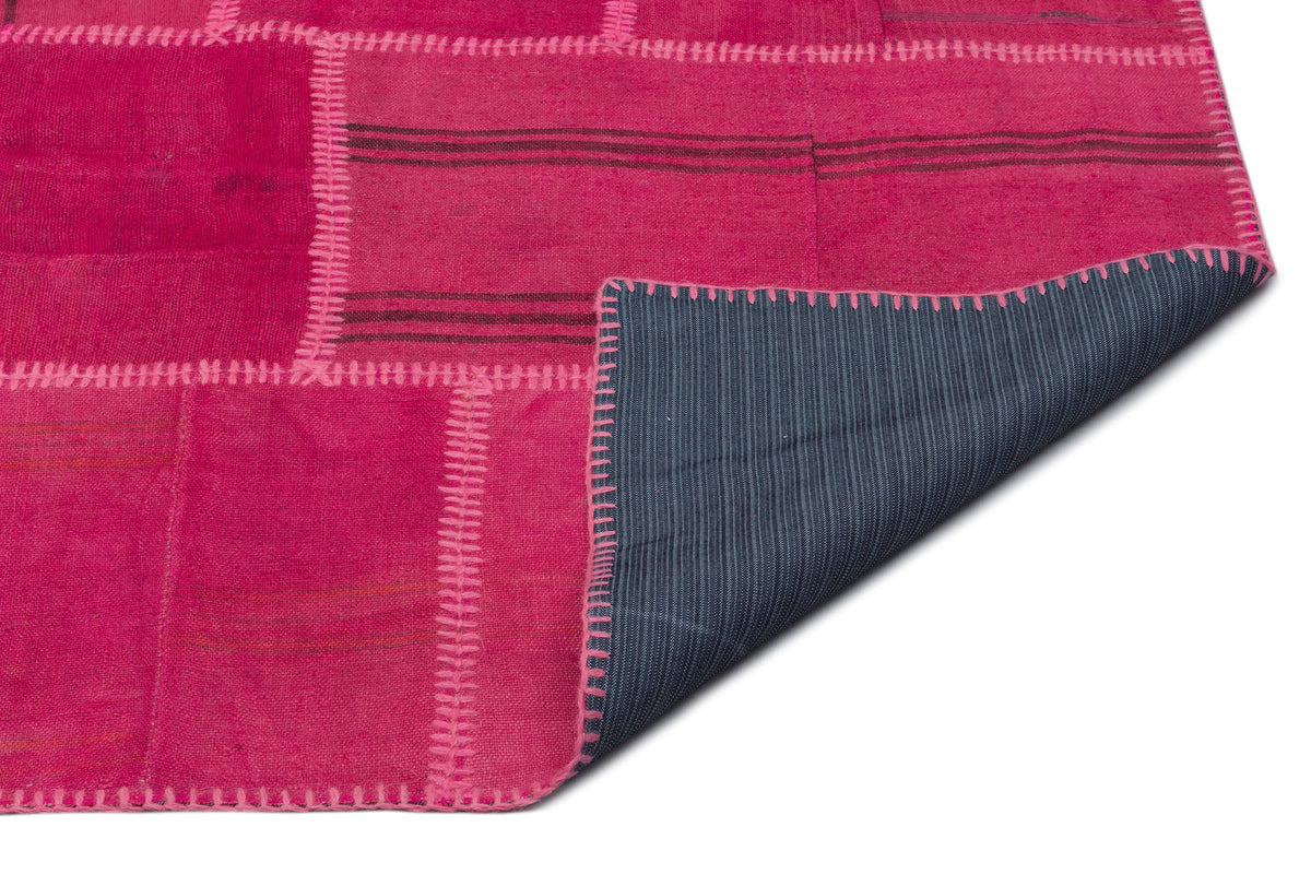 Mixed Over Dyed Kilim Patchwork Unique Rug 6&#39;6&#39;&#39; x 9&#39;9&#39;&#39; ft 197 x 298 cm