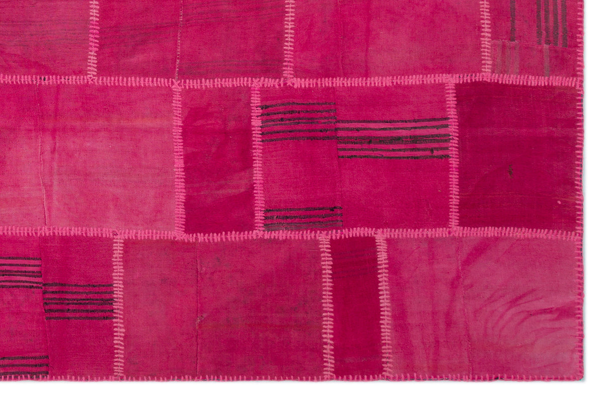 Mixed Over Dyed Kilim Patchwork Unique Rug 6&#39;6&#39;&#39; x 9&#39;12&#39;&#39; ft 198 x 304 cm