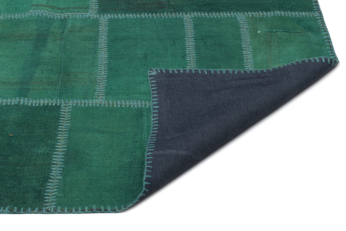 Mixed Over Dyed Kilim Patchwork Unique Rug 6&#39;5&#39;&#39; x 9&#39;11&#39;&#39; ft 195 x 301 cm