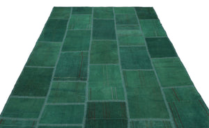 Mixed Over Dyed Kilim Patchwork Unique Rug 6'5'' x 9'11'' ft 195 x 301 cm