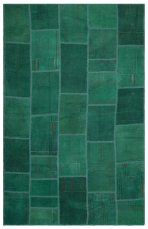 Mixed Over Dyed Kilim Patchwork Unique Rug 6'5'' x 9'11'' ft 195 x 301 cm