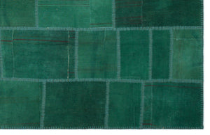 Mixed Over Dyed Kilim Patchwork Unique Rug 6'5'' x 9'11'' ft 195 x 301 cm