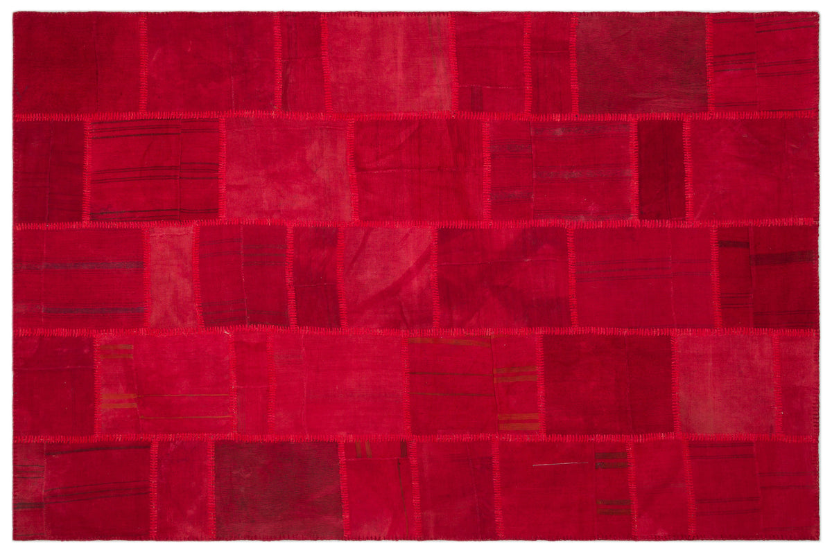 Mixed Over Dyed Kilim Patchwork Unique Rug 6&#39;6&#39;&#39; x 9&#39;9&#39;&#39; ft 199 x 298 cm