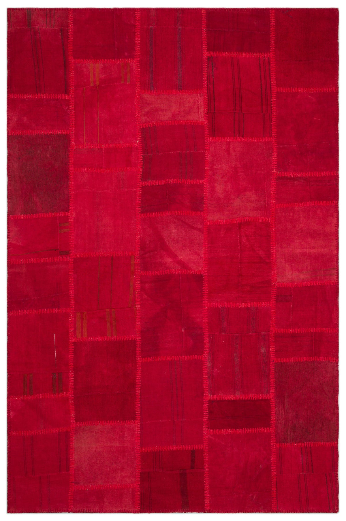 Mixed Over Dyed Kilim Patchwork Unique Rug 6&#39;6&#39;&#39; x 9&#39;9&#39;&#39; ft 199 x 298 cm