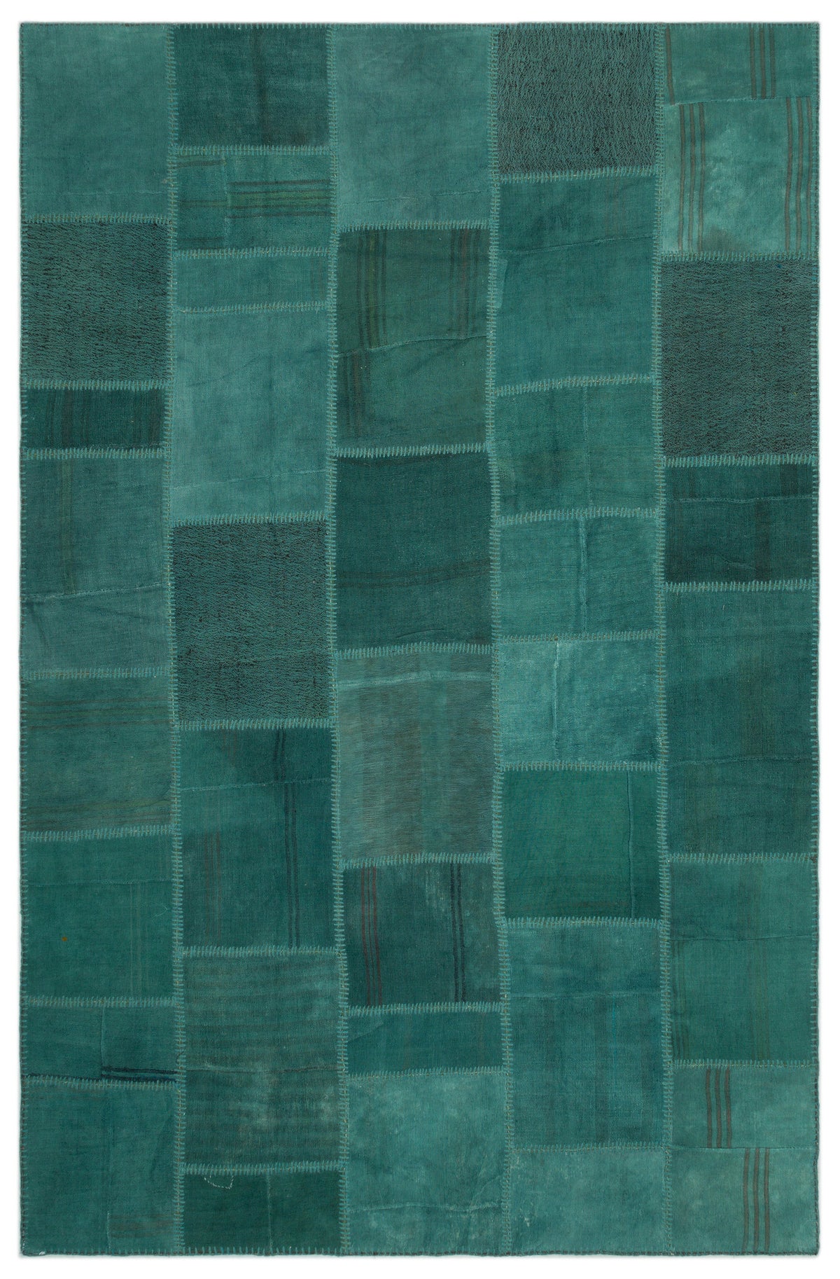 Mixed Over Dyed Kilim Patchwork Unique Rug 6&#39;5&#39;&#39; x 9&#39;10&#39;&#39; ft 196 x 300 cm