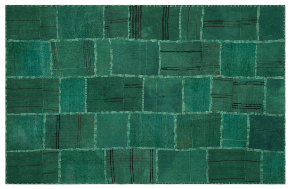 Mixed Over Dyed Kilim Patchwork Unique Rug 6&#39;3&#39;&#39; x 9&#39;9&#39;&#39; ft 191 x 298 cm