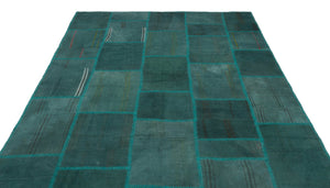 Mixed Over Dyed Kilim Patchwork Unique Rug 6'5'' x 9'10'' ft 195 x 300 cm