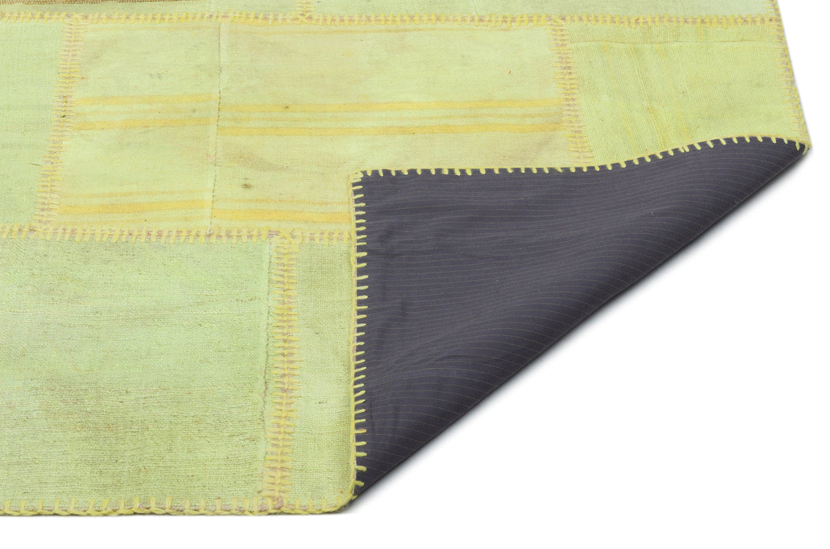 Mixed Over Dyed Kilim Patchwork Unique Rug 6&#39;6&#39;&#39; x 9&#39;11&#39;&#39; ft 198 x 301 cm