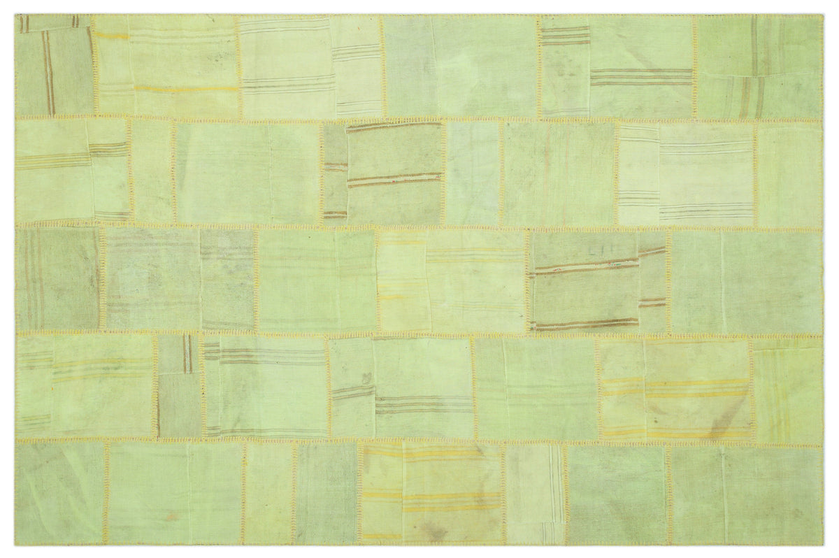 Mixed Over Dyed Kilim Patchwork Unique Rug 6&#39;6&#39;&#39; x 9&#39;11&#39;&#39; ft 198 x 301 cm