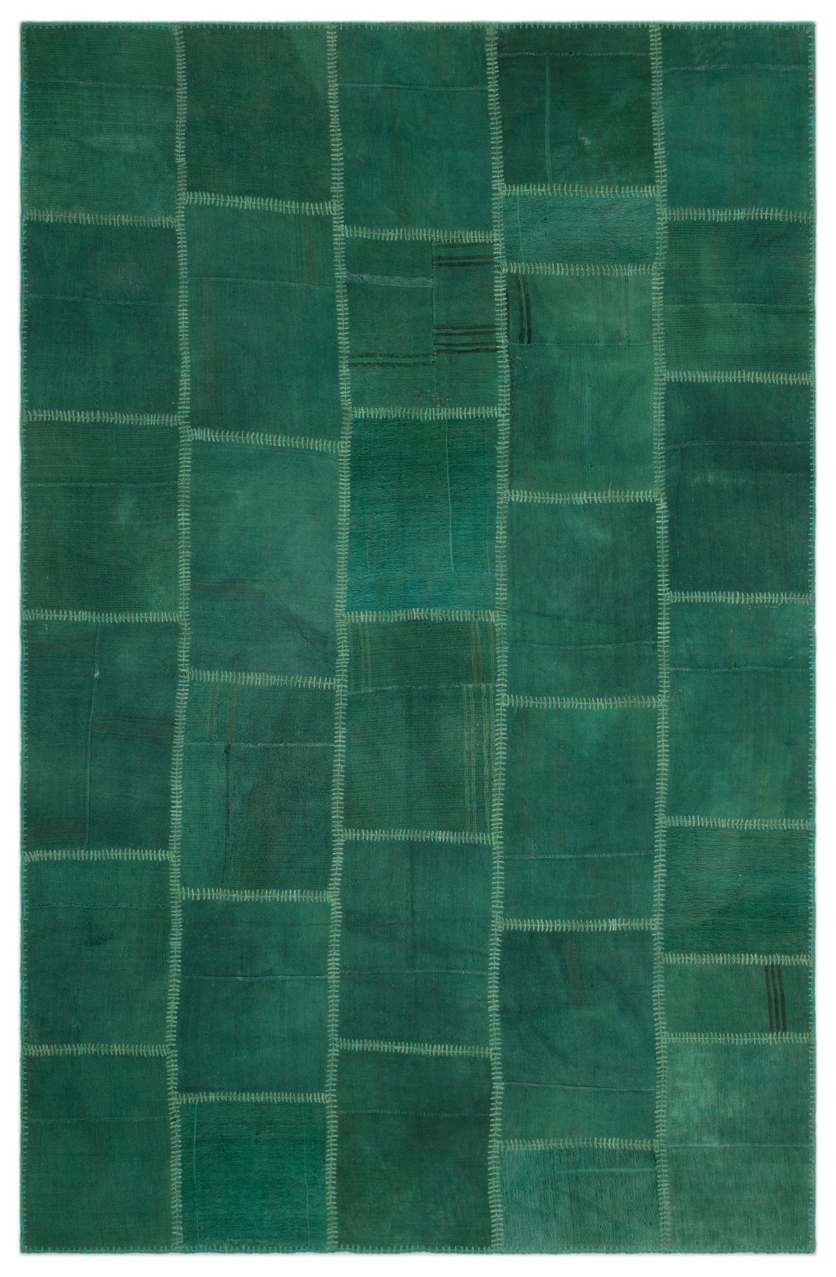 Mixed Over Dyed Kilim Patchwork Unique Rug 6&#39;4&#39;&#39; x 9&#39;9&#39;&#39; ft 194 x 297 cm