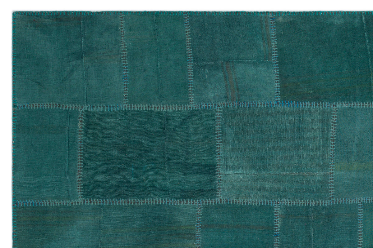 Mixed Over Dyed Kilim Patchwork Unique Rug 6&#39;6&#39;&#39; x 9&#39;8&#39;&#39; ft 197 x 295 cm