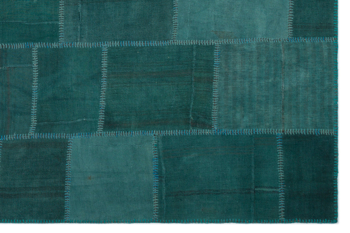 Mixed Over Dyed Kilim Patchwork Unique Rug 6&#39;6&#39;&#39; x 9&#39;8&#39;&#39; ft 197 x 295 cm