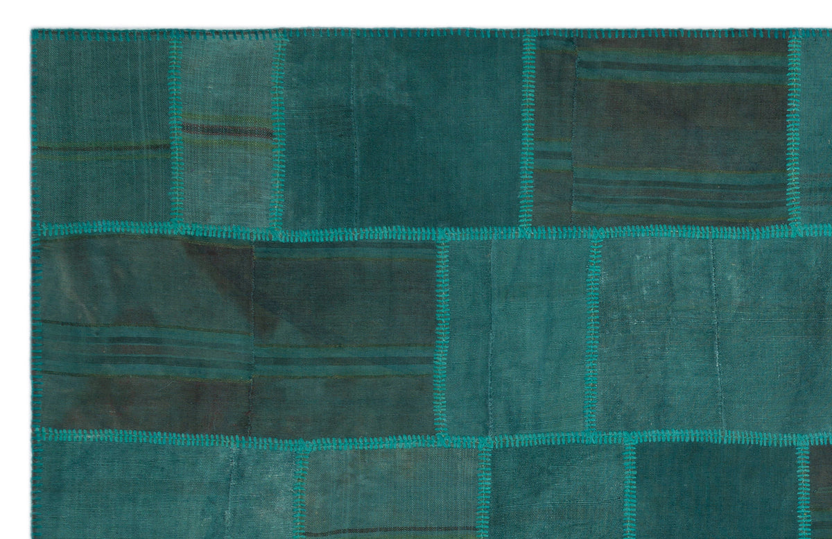 Mixed Over Dyed Kilim Patchwork Unique Rug 6&#39;4&#39;&#39; x 9&#39;11&#39;&#39; ft 192 x 302 cm