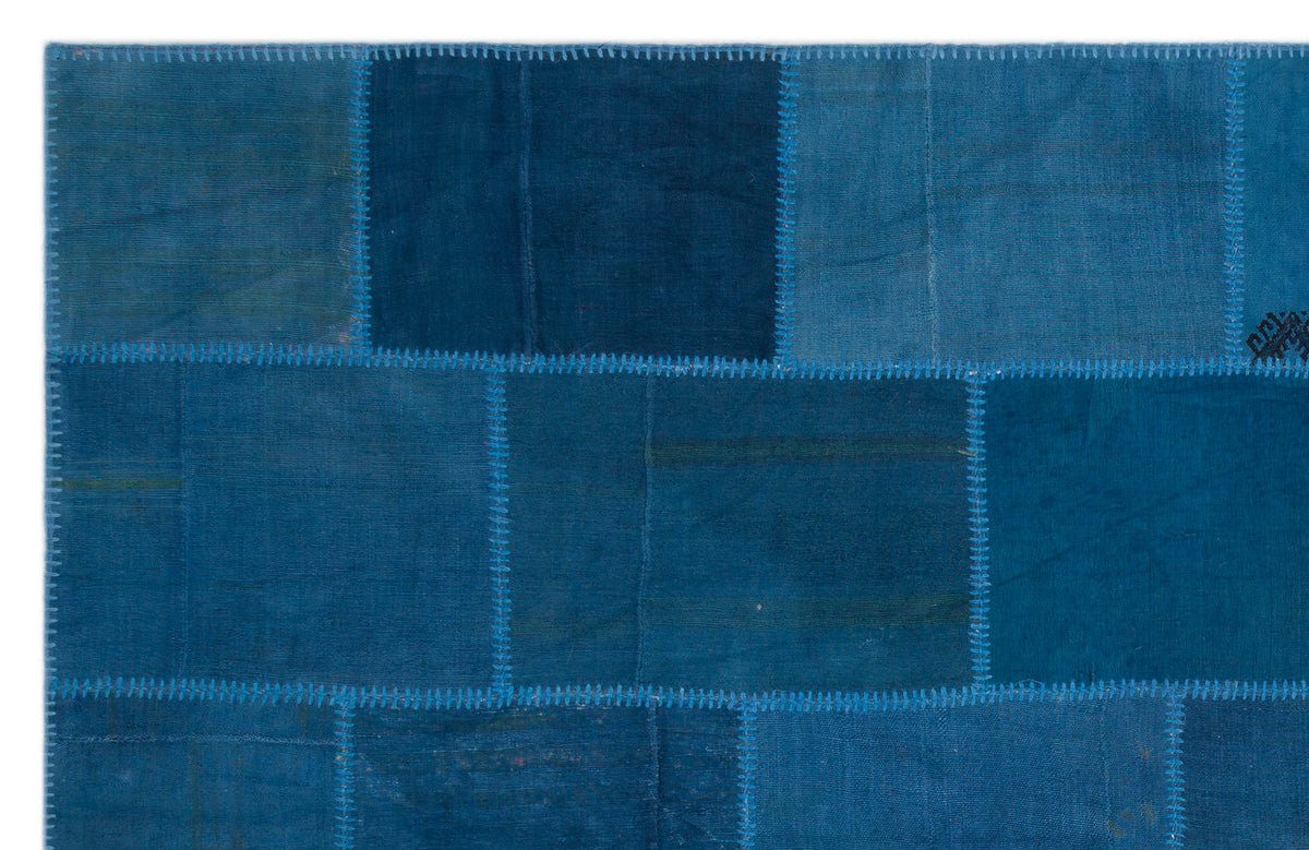 Mixed Over Dyed Kilim Patchwork Unique Rug 6&#39;3&#39;&#39; x 9&#39;10&#39;&#39; ft 190 x 300 cm