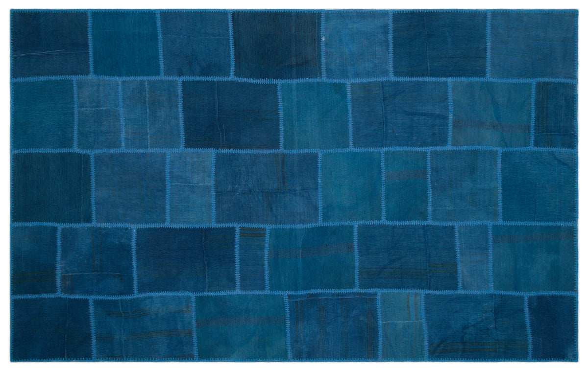 Mixed Over Dyed Kilim Patchwork Unique Rug 6&#39;1&#39;&#39; x 9&#39;11&#39;&#39; ft 186 x 303 cm