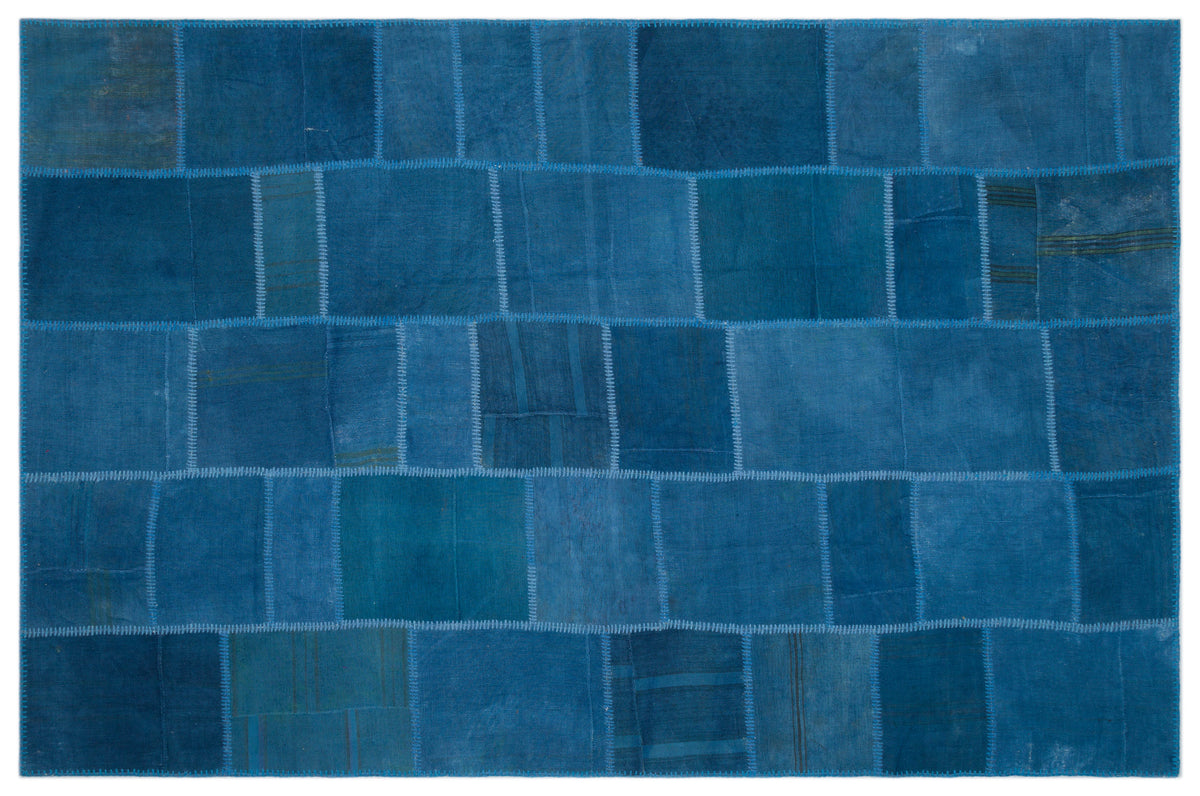 Mixed Over Dyed Kilim Patchwork Unique Rug 6&#39;6&#39;&#39; x 9&#39;9&#39;&#39; ft 197 x 296 cm