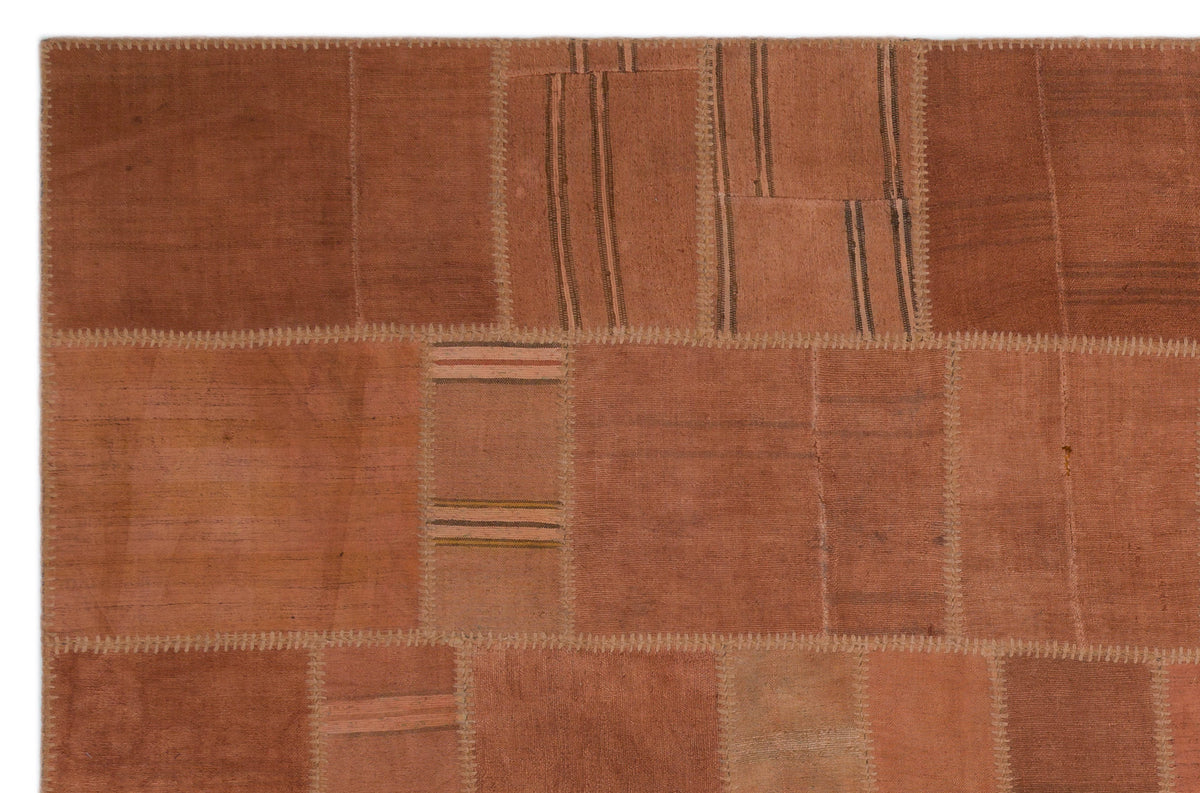 Mixed Over Dyed Kilim Patchwork Unique Rug 6&#39;6&#39;&#39; x 9&#39;11&#39;&#39; ft 197 x 303 cm