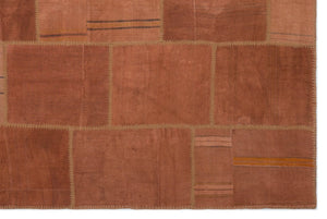 Mixed Over Dyed Kilim Patchwork Unique Rug 6'5'' x 9'9'' ft 196 x 298 cm