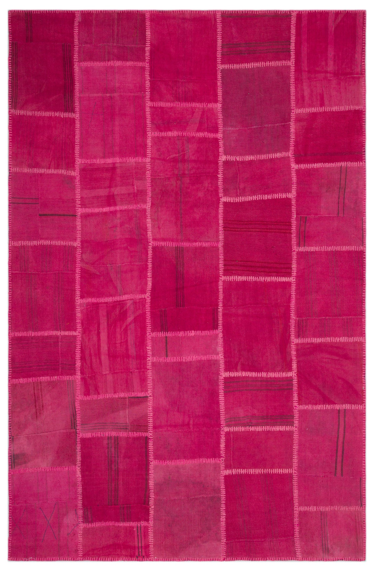 Mixed Over Dyed Kilim Patchwork Unique Rug 6&#39;7&#39;&#39; x 10&#39;0&#39;&#39; ft 200 x 306 cm