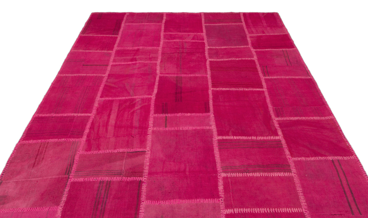 Mixed Over Dyed Kilim Patchwork Unique Rug 6&#39;7&#39;&#39; x 10&#39;0&#39;&#39; ft 200 x 306 cm