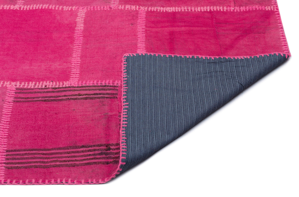 Mixed Over Dyed Kilim Patchwork Unique Rug 6&#39;6&#39;&#39; x 9&#39;11&#39;&#39; ft 197 x 302 cm