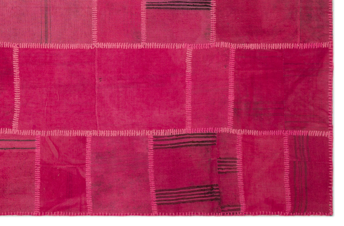 Mixed Over Dyed Kilim Patchwork Unique Rug 6&#39;6&#39;&#39; x 9&#39;11&#39;&#39; ft 197 x 302 cm