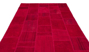 Mixed Over Dyed Kilim Patchwork Unique Rug 6'6'' x 9'10'' ft 197 x 300 cm