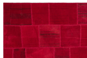 Mixed Over Dyed Kilim Patchwork Unique Rug 6'6'' x 9'10'' ft 197 x 300 cm