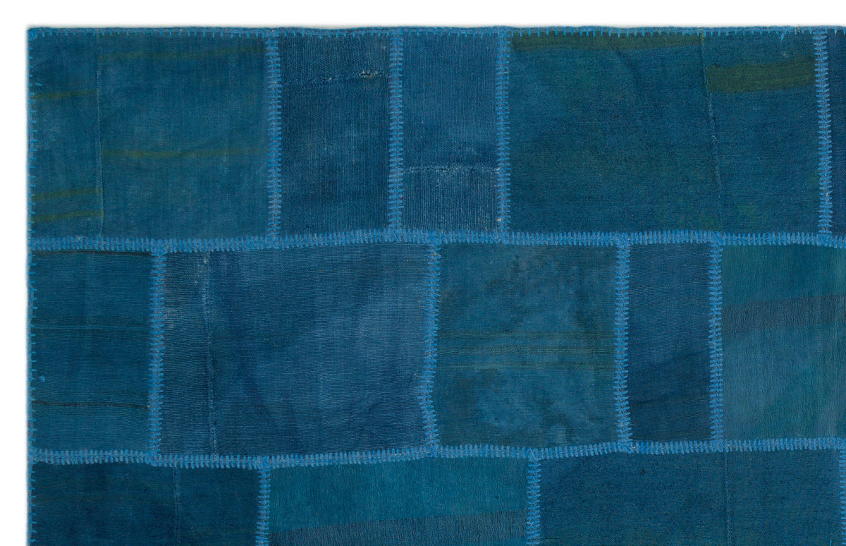 Mixed Over Dyed Kilim Patchwork Unique Rug 6&#39;3&#39;&#39; x 9&#39;10&#39;&#39; ft 191 x 300 cm