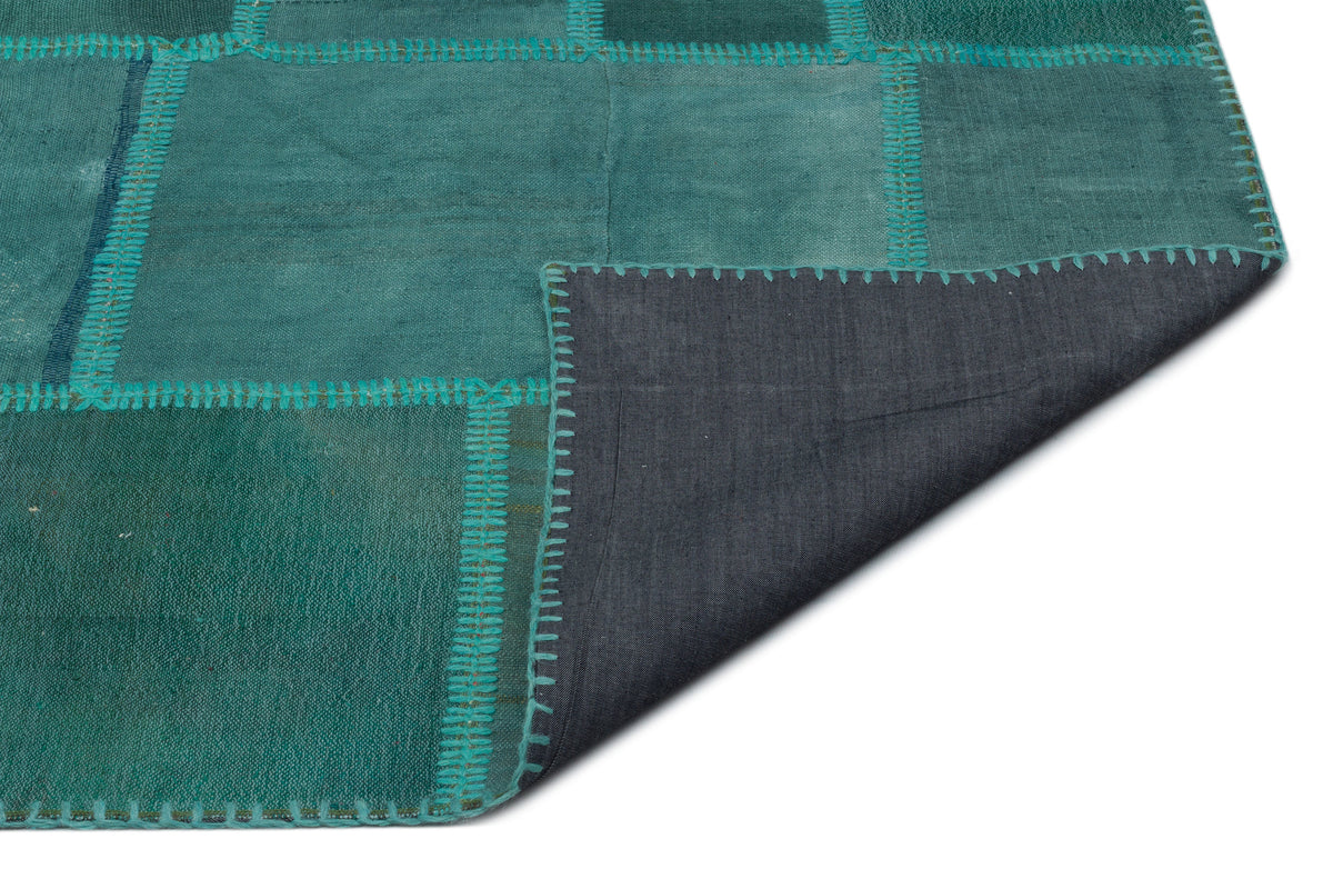 Mixed Over Dyed Kilim Patchwork Unique Rug 6&#39;5&#39;&#39; x 9&#39;7&#39;&#39; ft 195 x 292 cm