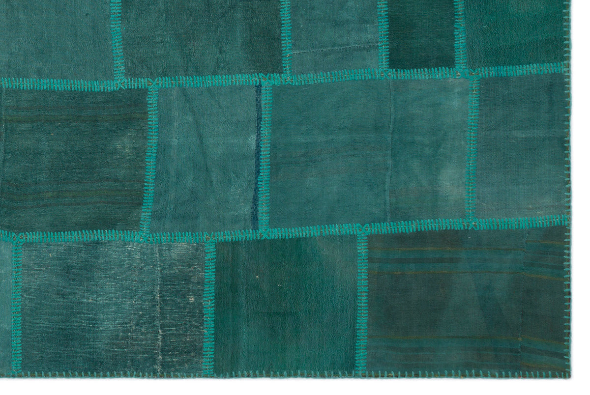 Mixed Over Dyed Kilim Patchwork Unique Rug 6&#39;5&#39;&#39; x 9&#39;7&#39;&#39; ft 195 x 292 cm