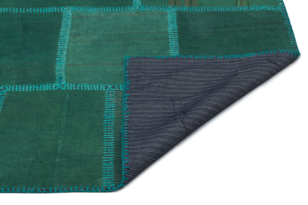 Mixed Over Dyed Kilim Patchwork Unique Rug 6&#39;5&#39;&#39; x 9&#39;8&#39;&#39; ft 195 x 295 cm