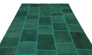 Mixed Over Dyed Kilim Patchwork Unique Rug 6'5'' x 9'8'' ft 195 x 295 cm