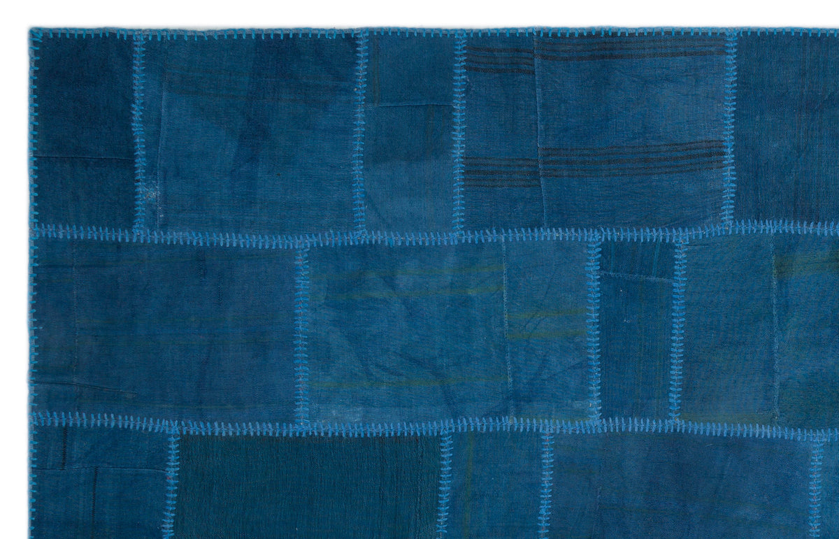 Mixed Over Dyed Kilim Patchwork Unique Rug 6&#39;3&#39;&#39; x 9&#39;10&#39;&#39; ft 190 x 300 cm