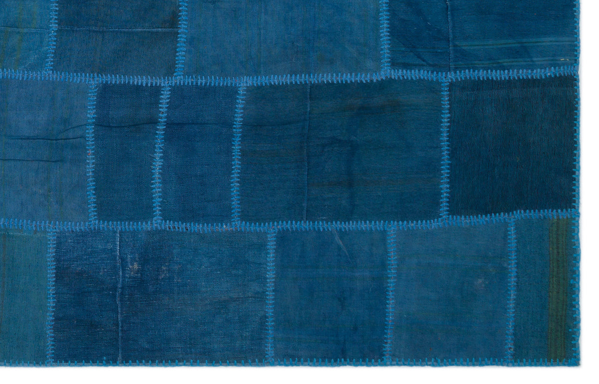 Mixed Over Dyed Kilim Patchwork Unique Rug 6&#39;3&#39;&#39; x 9&#39;10&#39;&#39; ft 190 x 300 cm